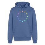 Men’s Premium Hoodie - "12 Stars - LGBTQ" - stone blue
