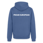 "PROUD EUROPEAN" - Männer Premium Kapuzenjacke - stone blue