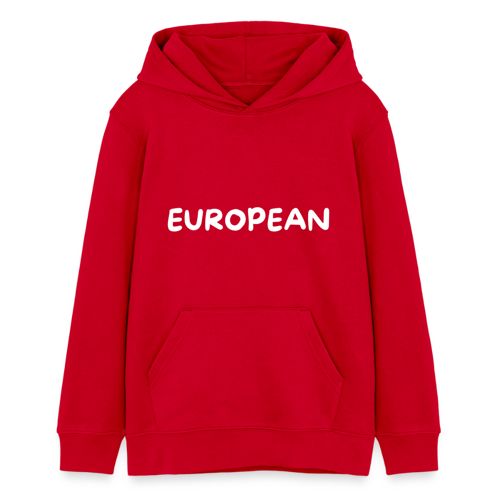 "EUROPEAN" - Stanley/Stella Teenager Bio-Hoodie Mini Cruiser - red