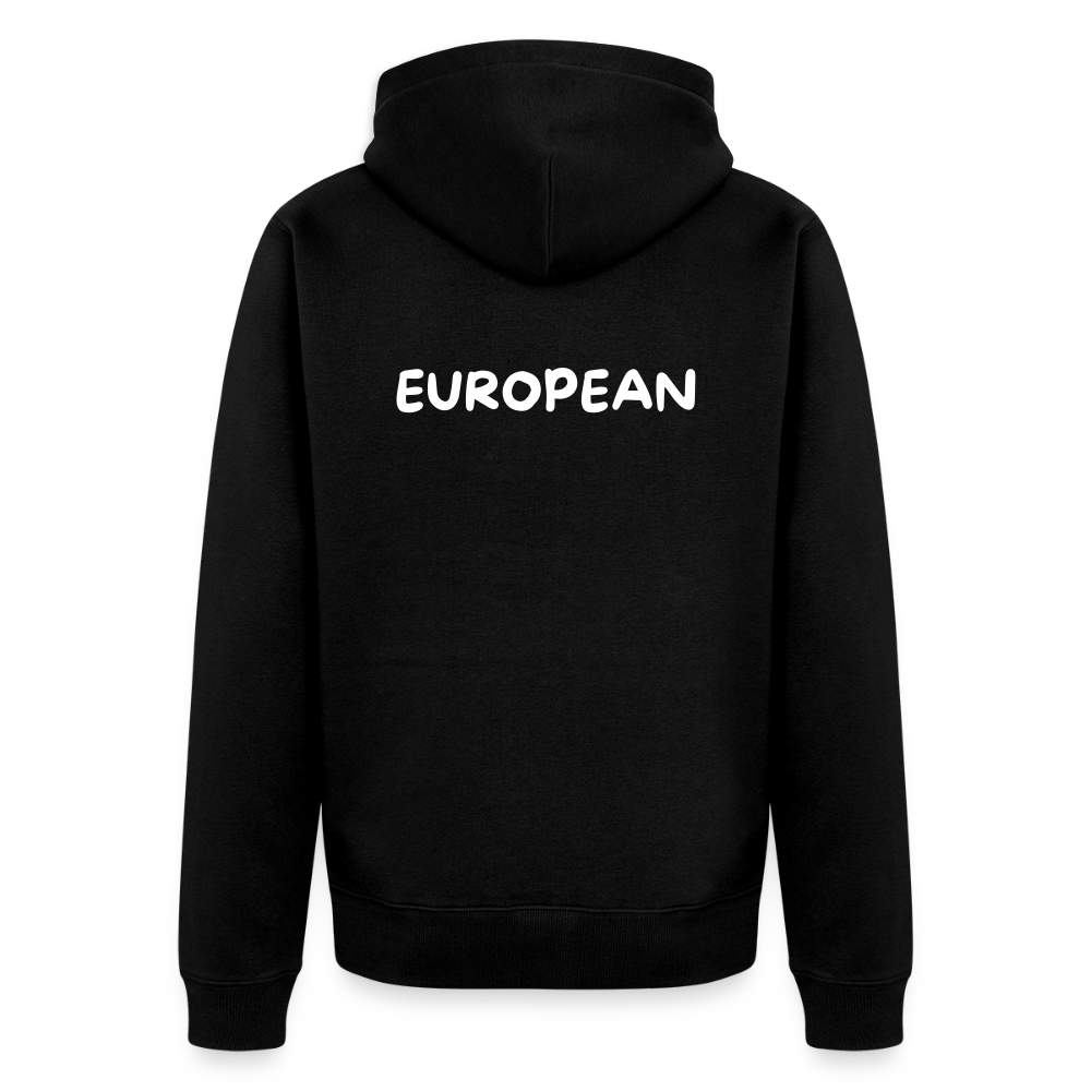 "EUROPEAN" - Männer Premium Kapuzenjacke - black