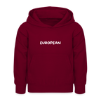 "EUROPEAN" - Kinder Hoodie - bordeaux