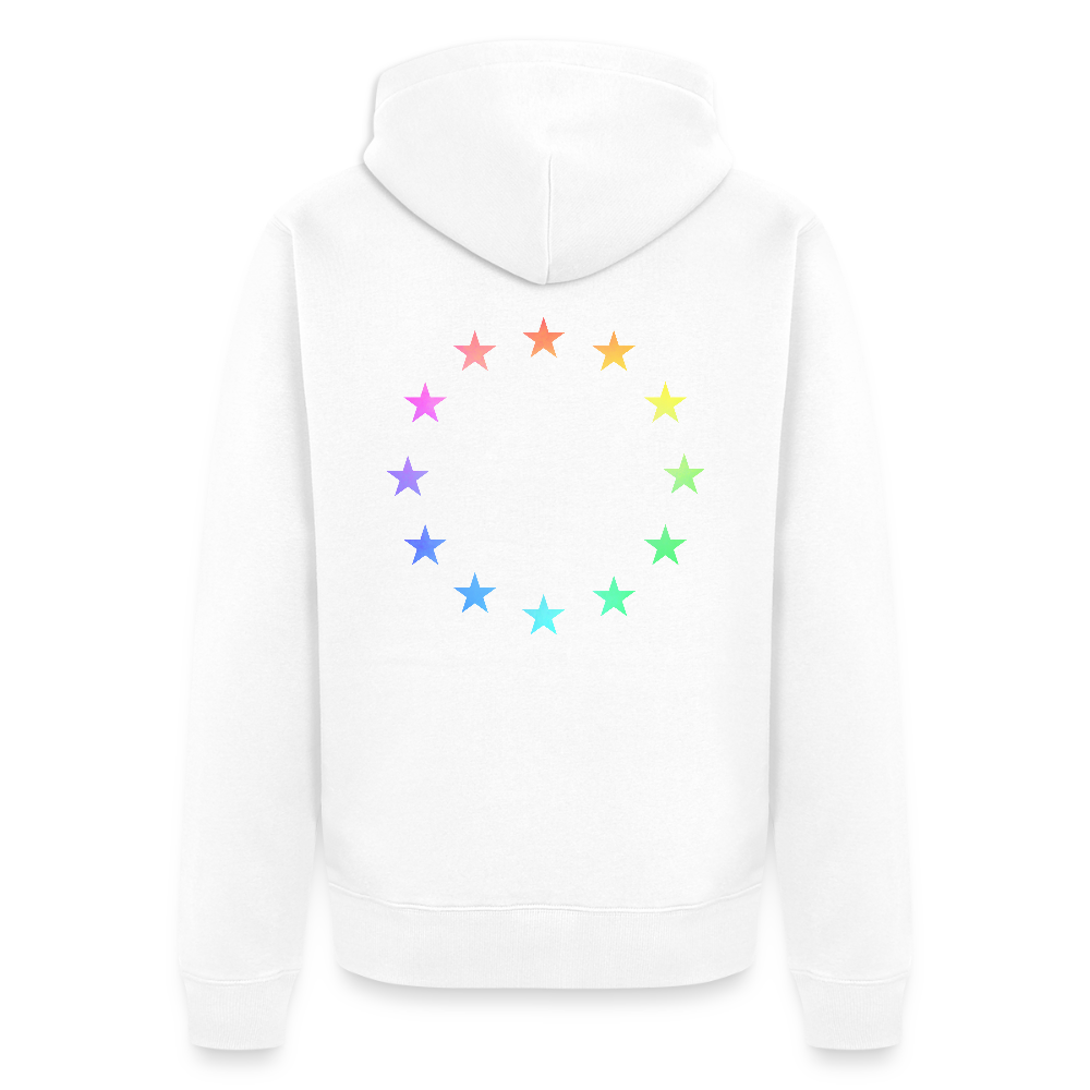 Men's Premium Hooded Jacket - "12 Stars - LGBTQ" - white