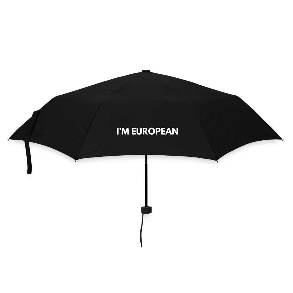"I'M EUROPEAN" - Regenschirm (klein) - black