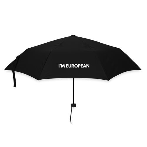 "I'M EUROPEAN" - Regenschirm (klein) - black