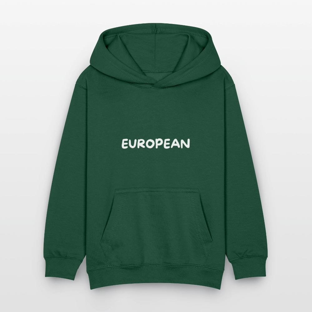 "EUROPEAN" - Kinder Hoodie - bottle green