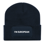 "I'M EUROPEAN" - Recycelte Patch Beanie - french navy
