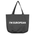 "I'M EUROPEAN" - Vintage-Washed Shopper - vintage black