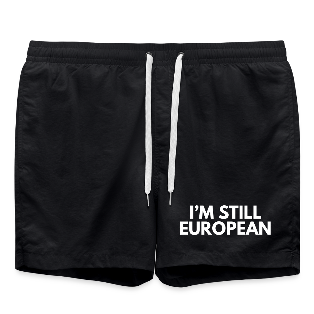 "I'M STILL EUROPEAN" - Badeshorts - black
