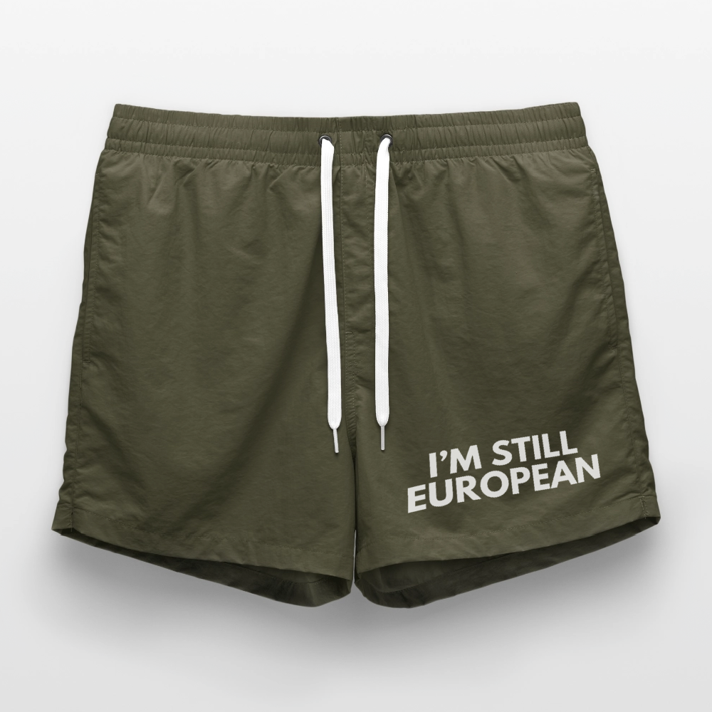 "I'M STILL EUROPEAN" - Badeshorts - olive