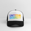 Trucker Cap - "United in Diversity - LGBTQ" - white/black