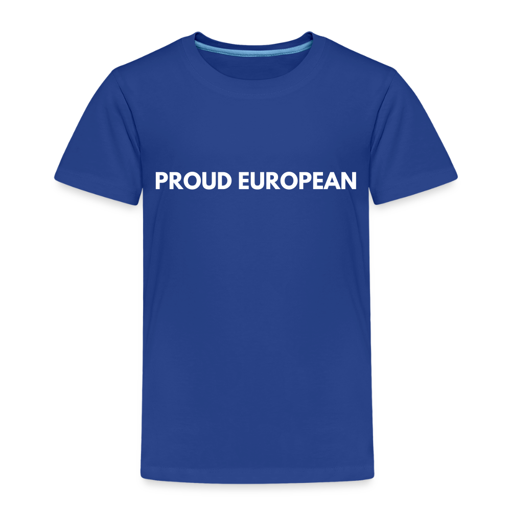 "PROUD EUROPEAN" - Kinder Premium T-Shirt - royal blue