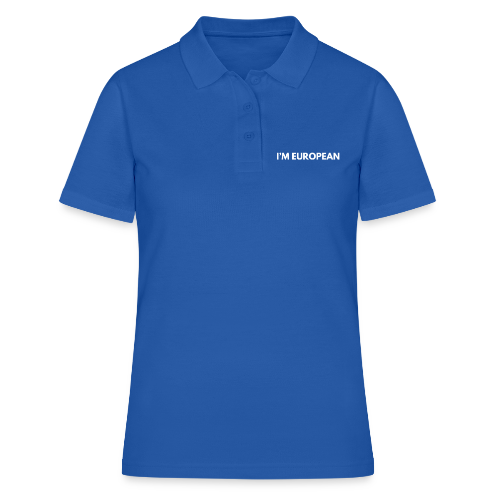 "I'M EUROPEAN" - Frauen Polo Shirt - royal blue