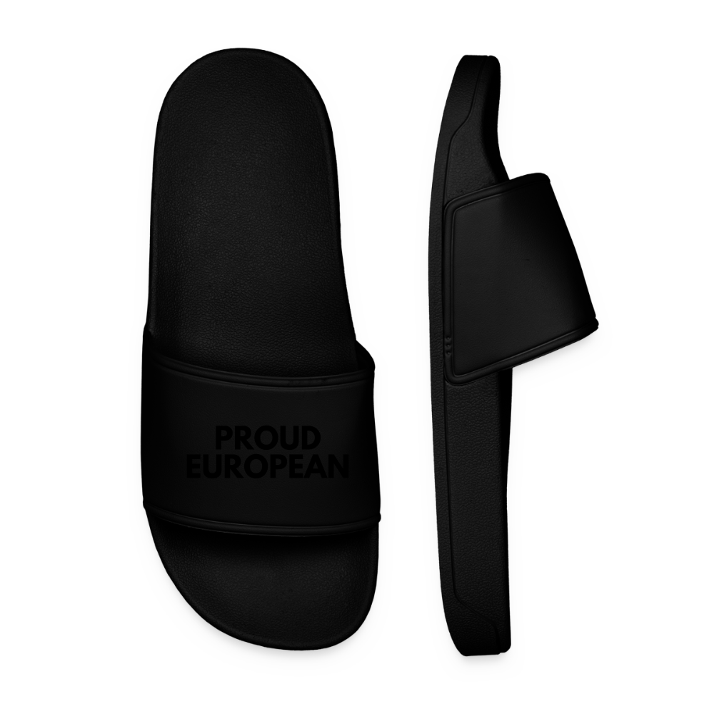 "PROUD EUROPEAN" - Männer Badelatschen - black