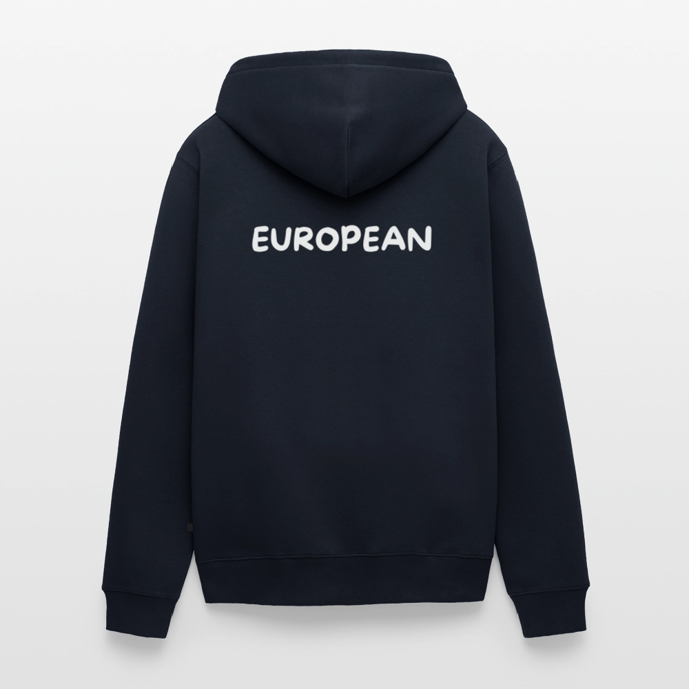 "EUROPEAN" - Männer Premium Kapuzenjacke - navy