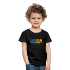 Kids' Premium T-Shirt  - "United in Diversity - LGBTQ" - black