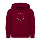 Kids Hoodie - "12 Stars - LGBTQ" - bordeaux