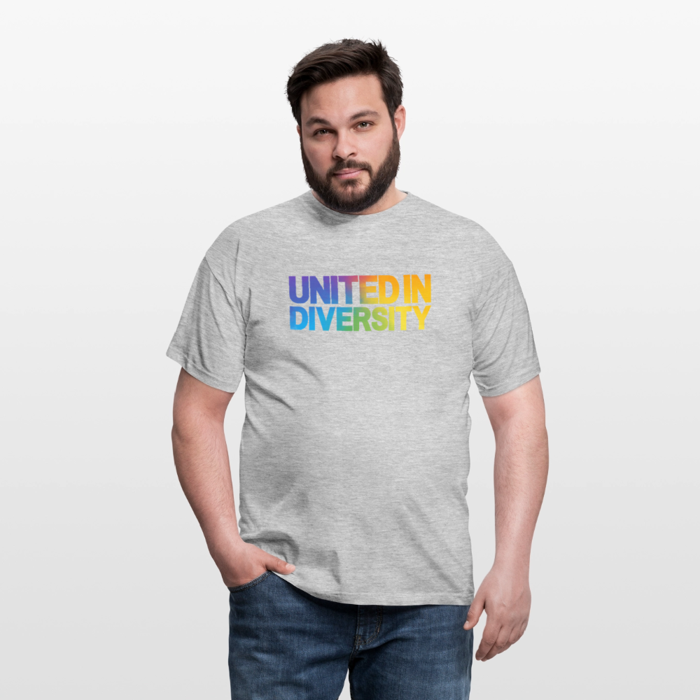 Men's T-Shirt - "United in Diversity - LGBTQ" - heather grey