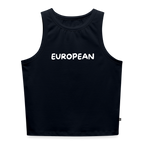 "EUROPEAN" - Frauen Cropped Tank Top - navy