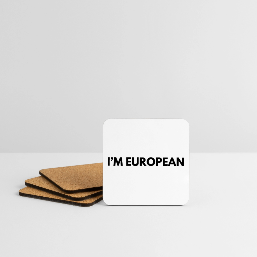 "I'M EUROPEAN Untersetzer (4er-Set) - white