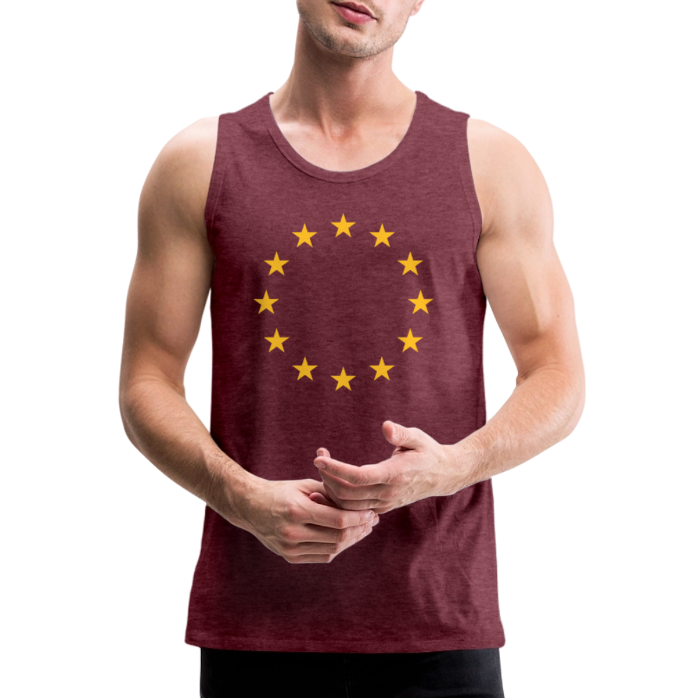 "12-Stars" - Men’s Premium Tank Top - heather burgundy
