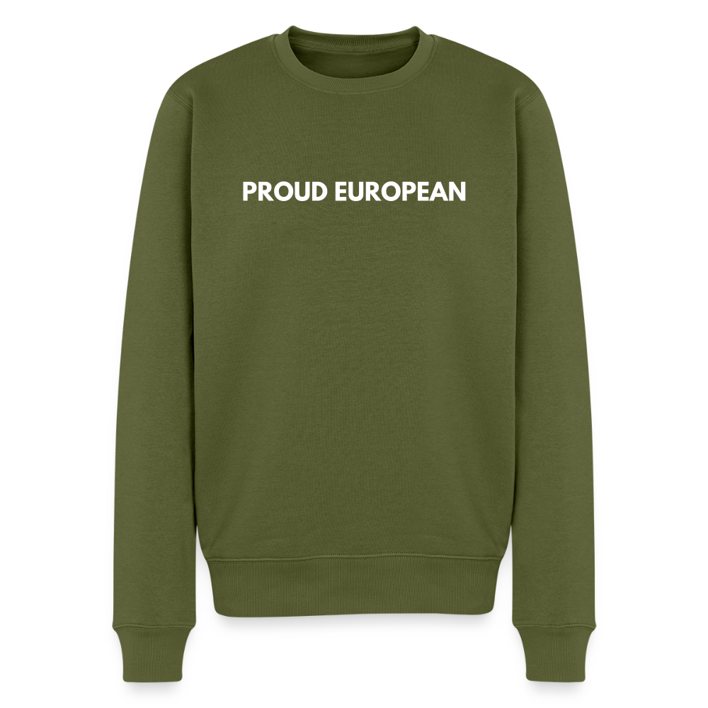 "PROUD EUROPEAN" - Männer Premium Pullover - khaki