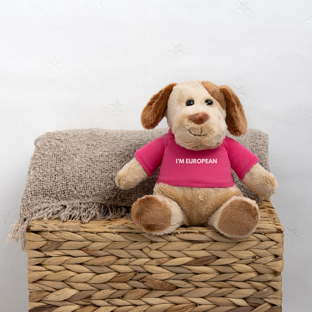 "I'M EUROPEAN" - MiniFeet® Hund Helge - pink