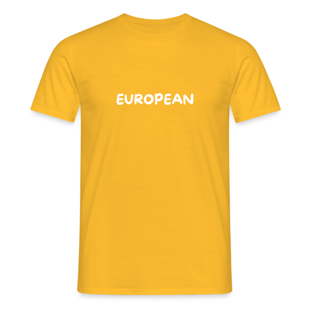 "EUROPEAN" Männer T-Shirt - yellow