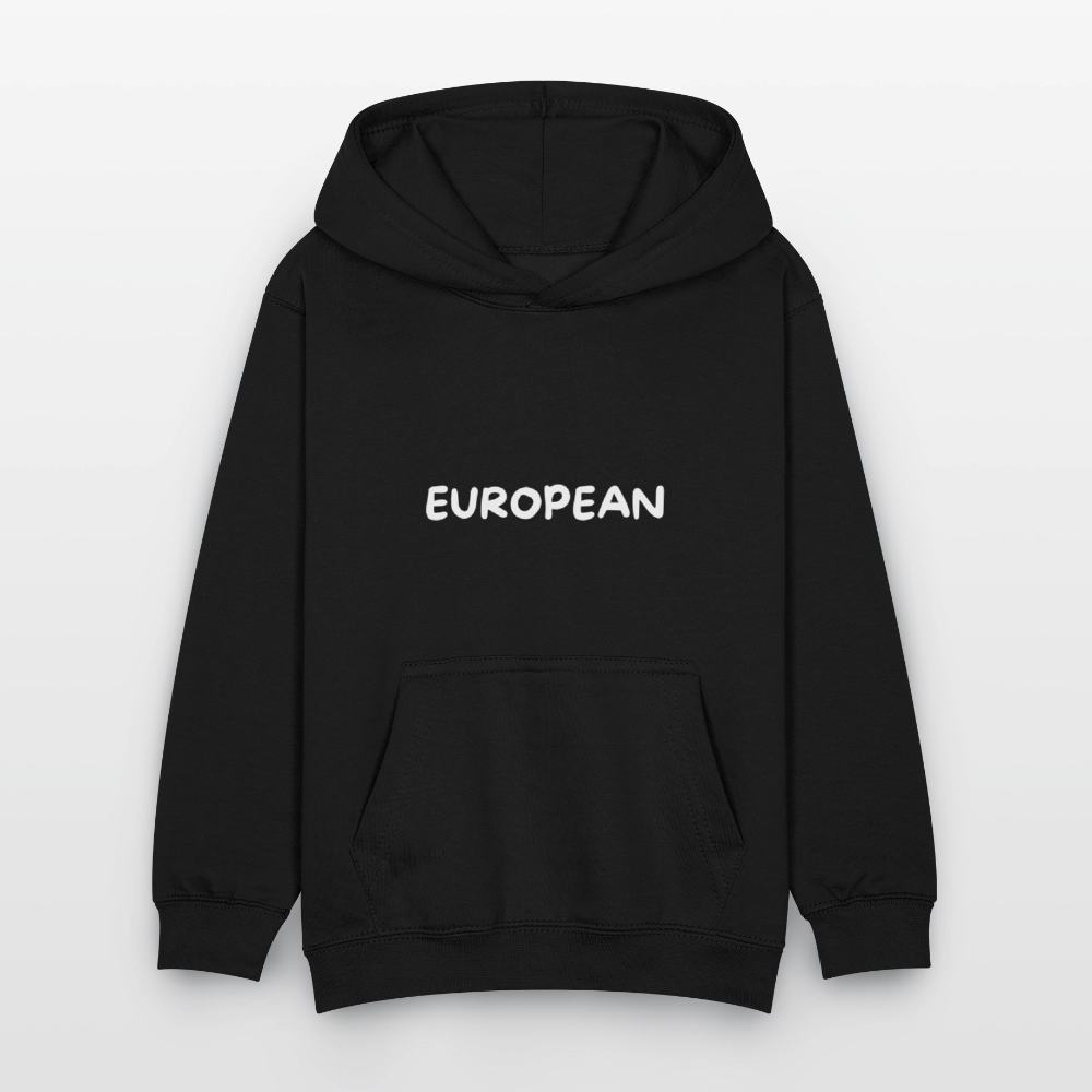 "EUROPEAN" - Kinder Hoodie - black
