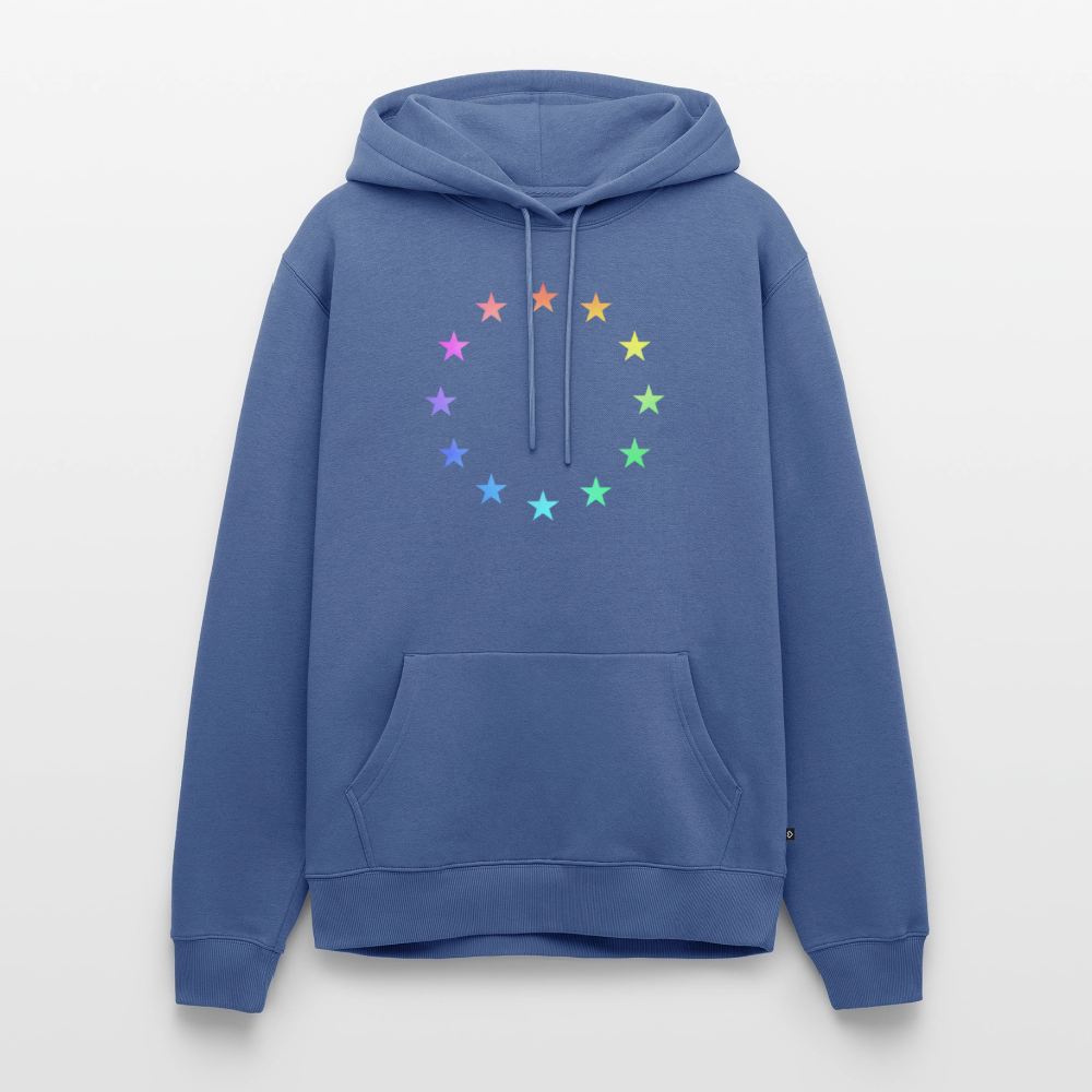 Men’s Premium Hoodie - "12 Stars - LGBTQ" - stone blue