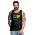 Men’s Premium Tank Top - "United in Diversity - LGBTQ" - charcoal grey