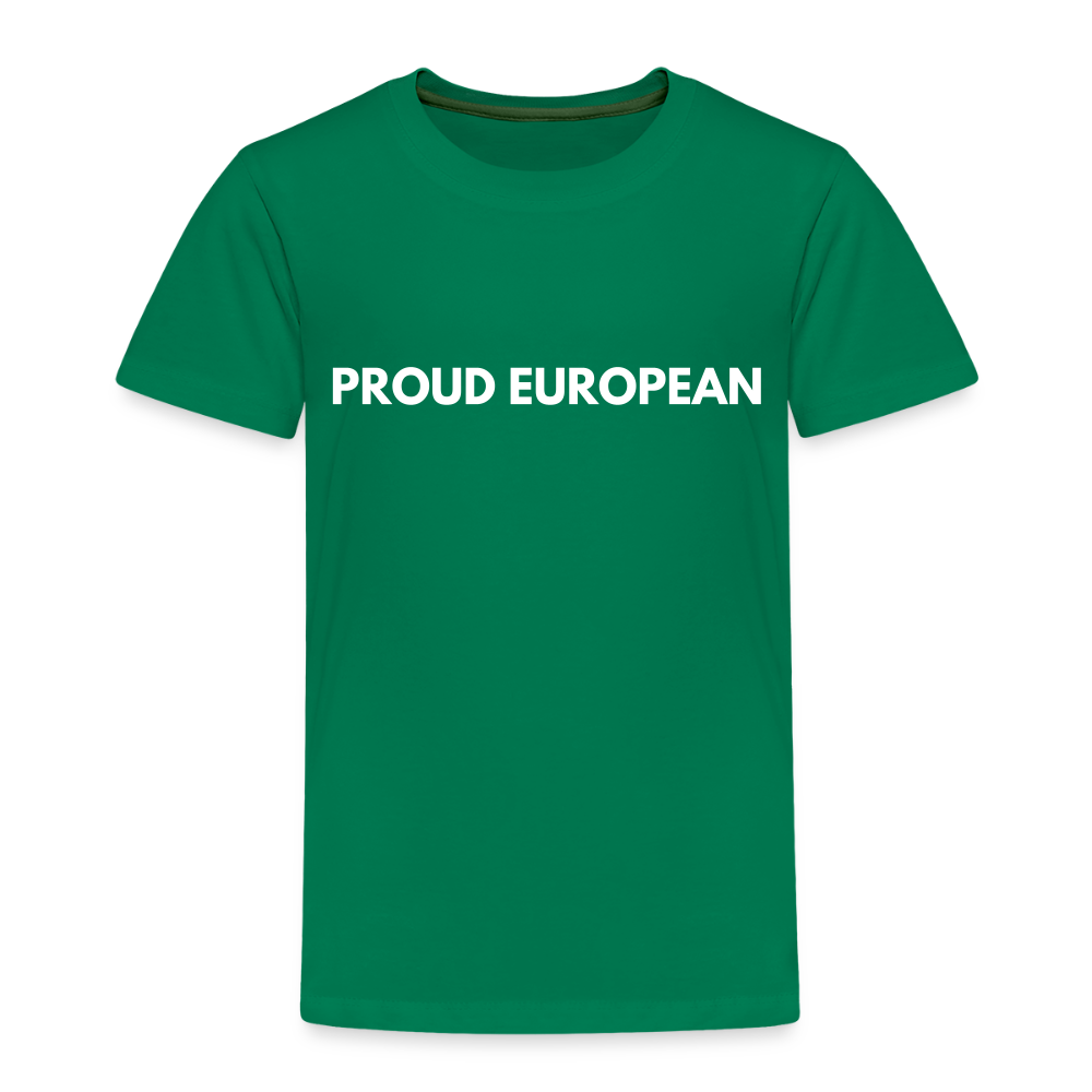 "PROUD EUROPEAN" - Kinder Premium T-Shirt - kelly green
