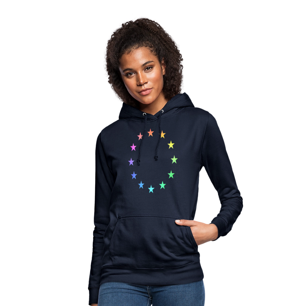 Women's Hoodie - "12 Stars - LGBTQ" - navy