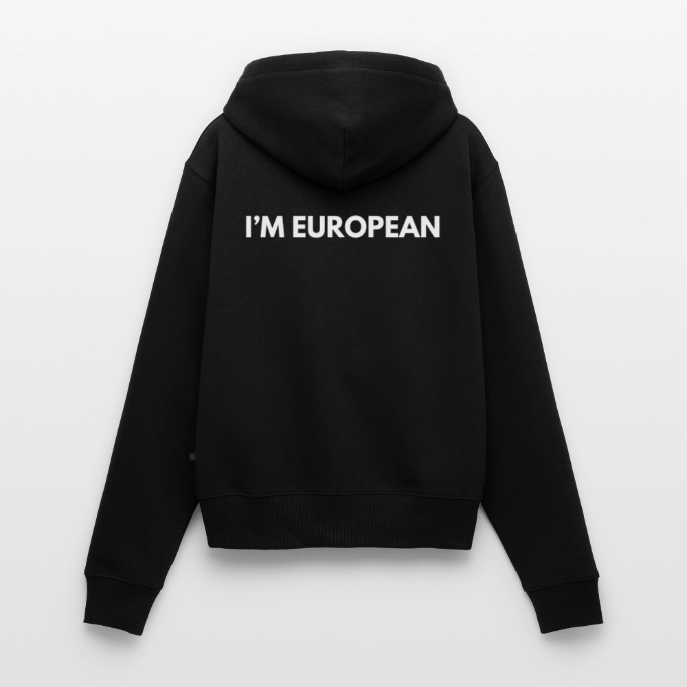 "I'M EUROPEAN" - Frauen Premium Kapuzenjacke - black