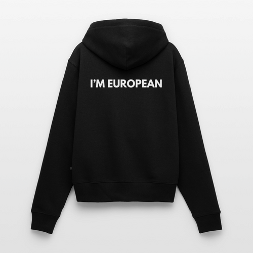 "I'M EUROPEAN" - Frauen Premium Kapuzenjacke - black