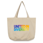 Vintage-washed Shopper - "United in Diversity - LGBTQ" - vintage sand 