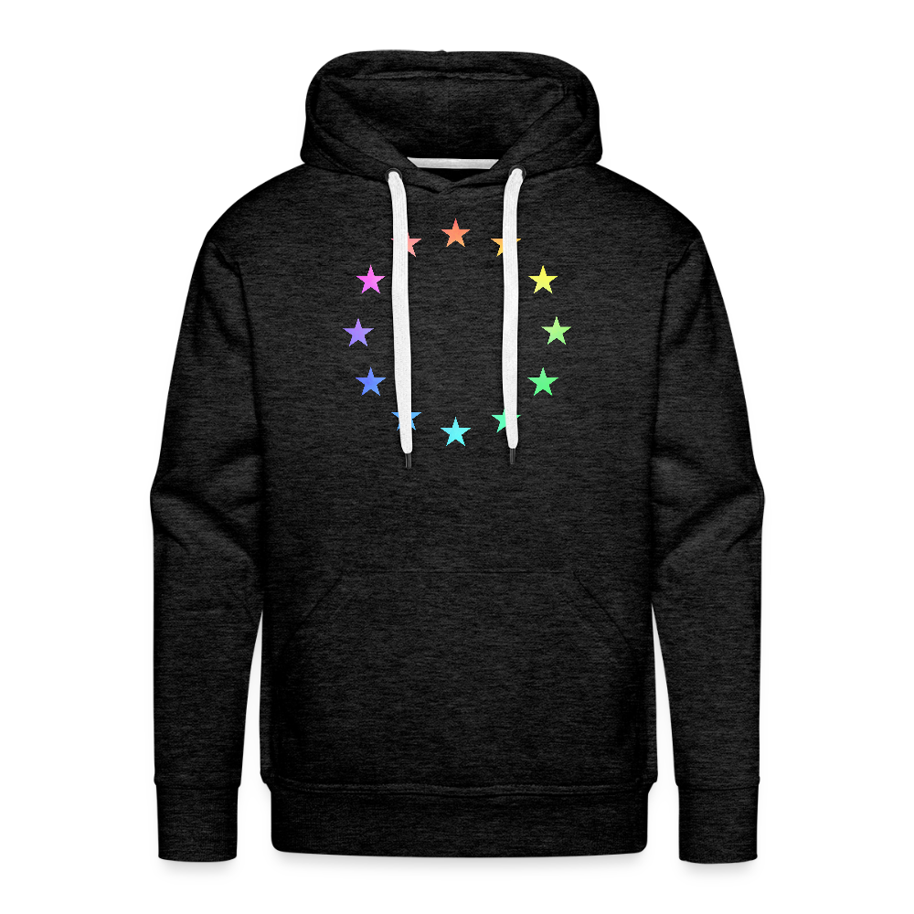Men’s Premium Hoodie - "12 Stars - LGBTQ" - charcoal grey