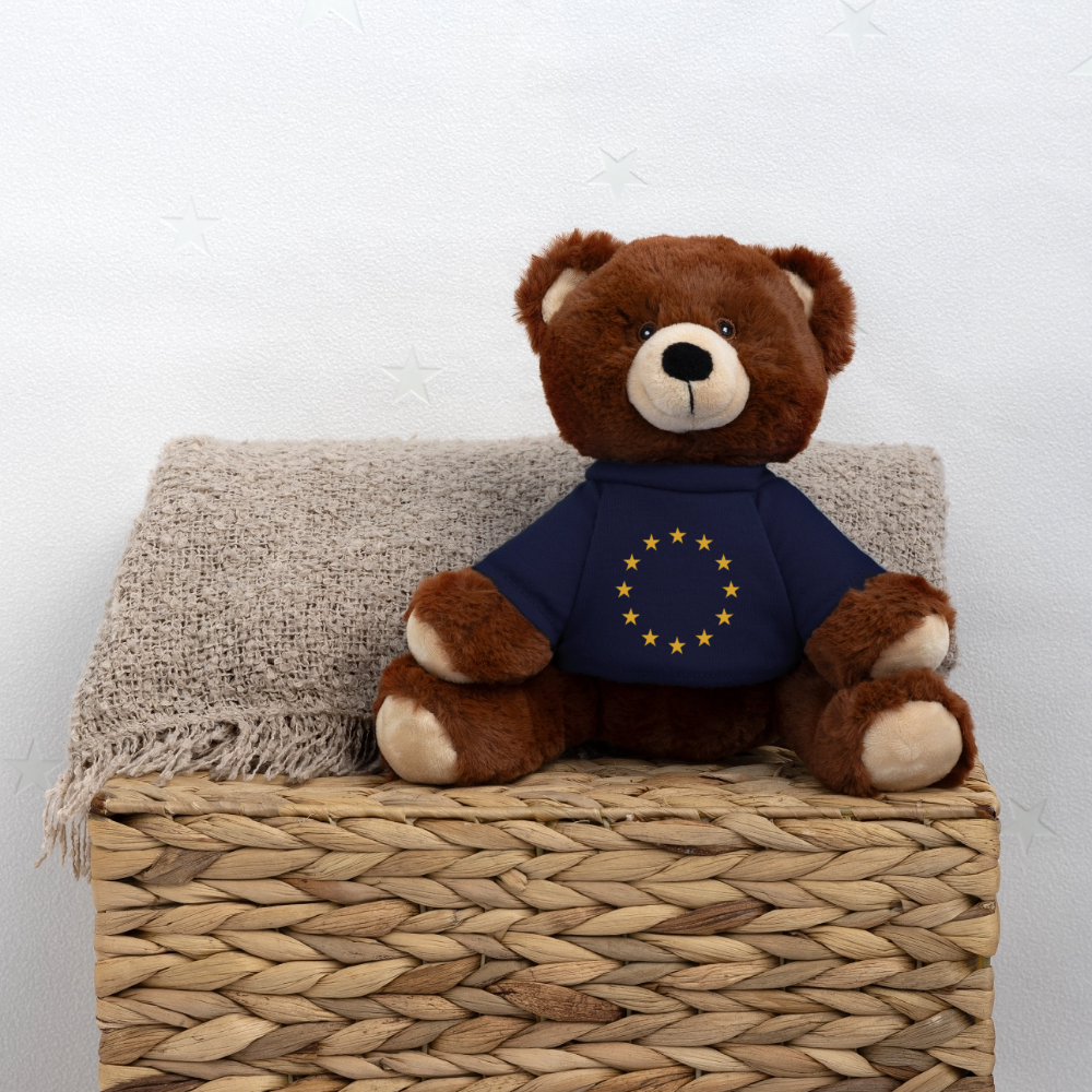 "12-Stars" - MiniFeet® RecycelBär® Teddy Bear Brown - french navy