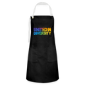 Artisan Apron - "United in Diversity - LGBTQ" - black/white