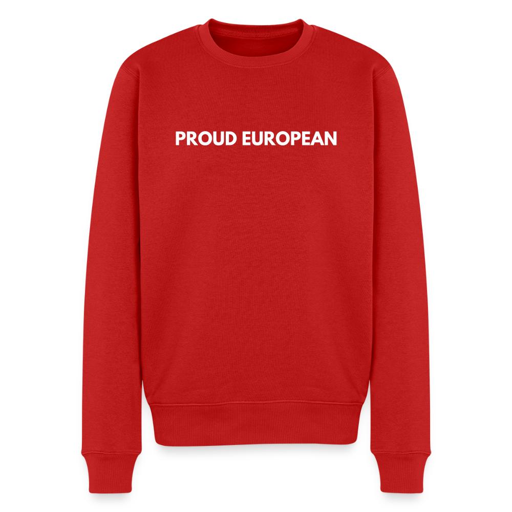 "PROUD EUROPEAN" - Männer Premium Pullover - red