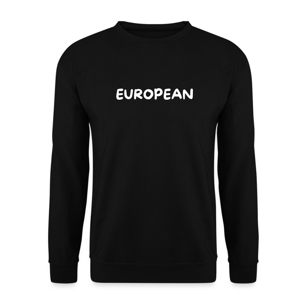"EUROPEAN" - Unisex Pullover - black