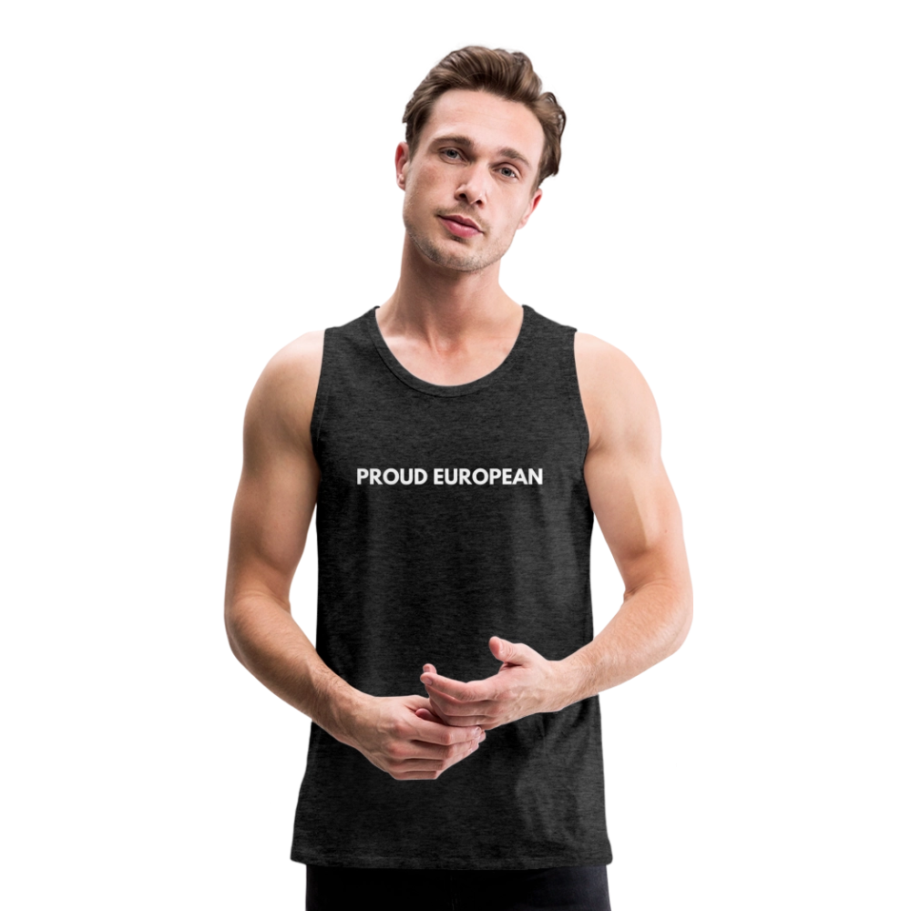 "PROUD EUROPEAN" - Männer Premium Tank Top - charcoal grey