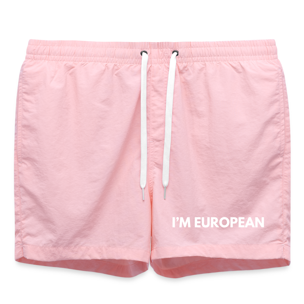"I'M EUROPEAN" - Badeshorts - pink
