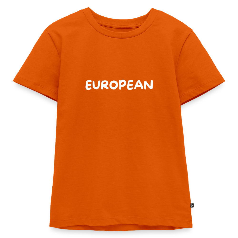 "EUROPEAN" - Kinder Premium T-Shirt - orange 