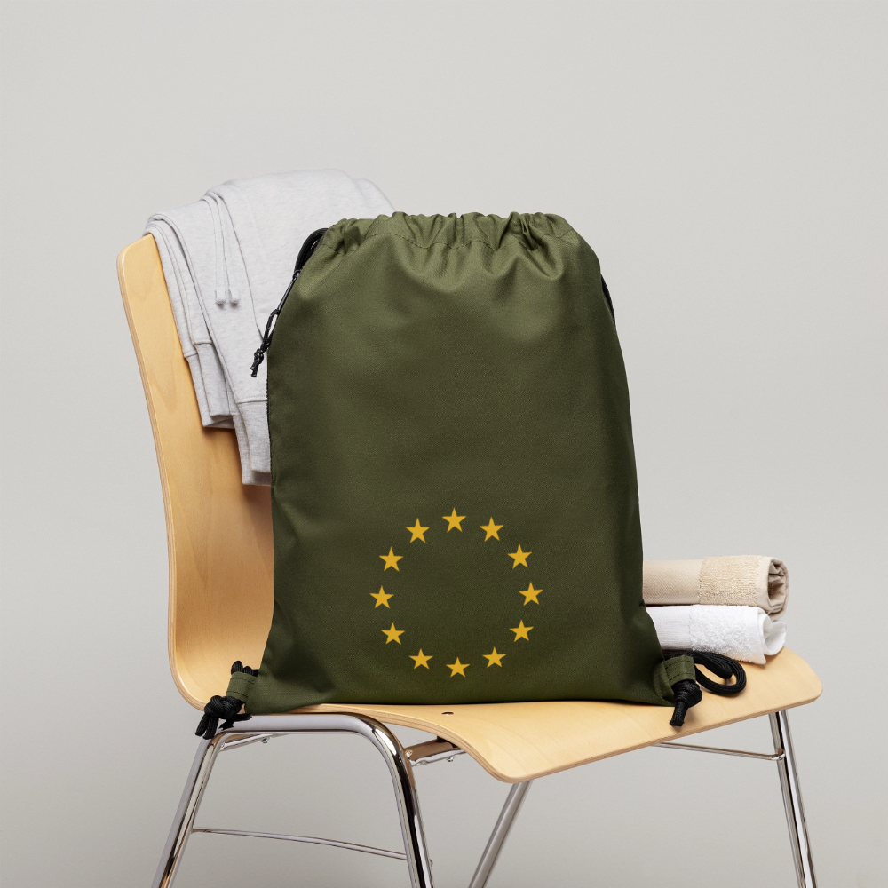 "12-Stars" - Gymsac made from recycled material - military green
