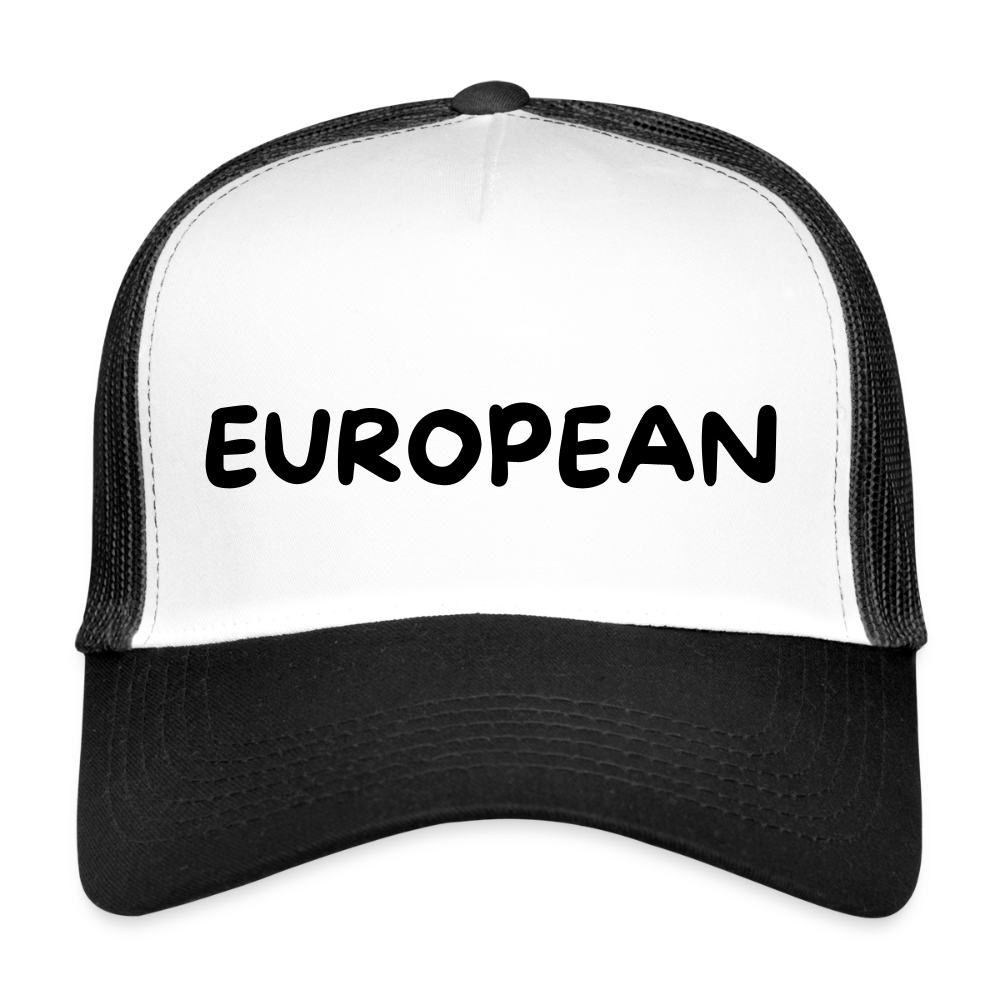 "EUROPEAN" - Trucker Cap - white/black