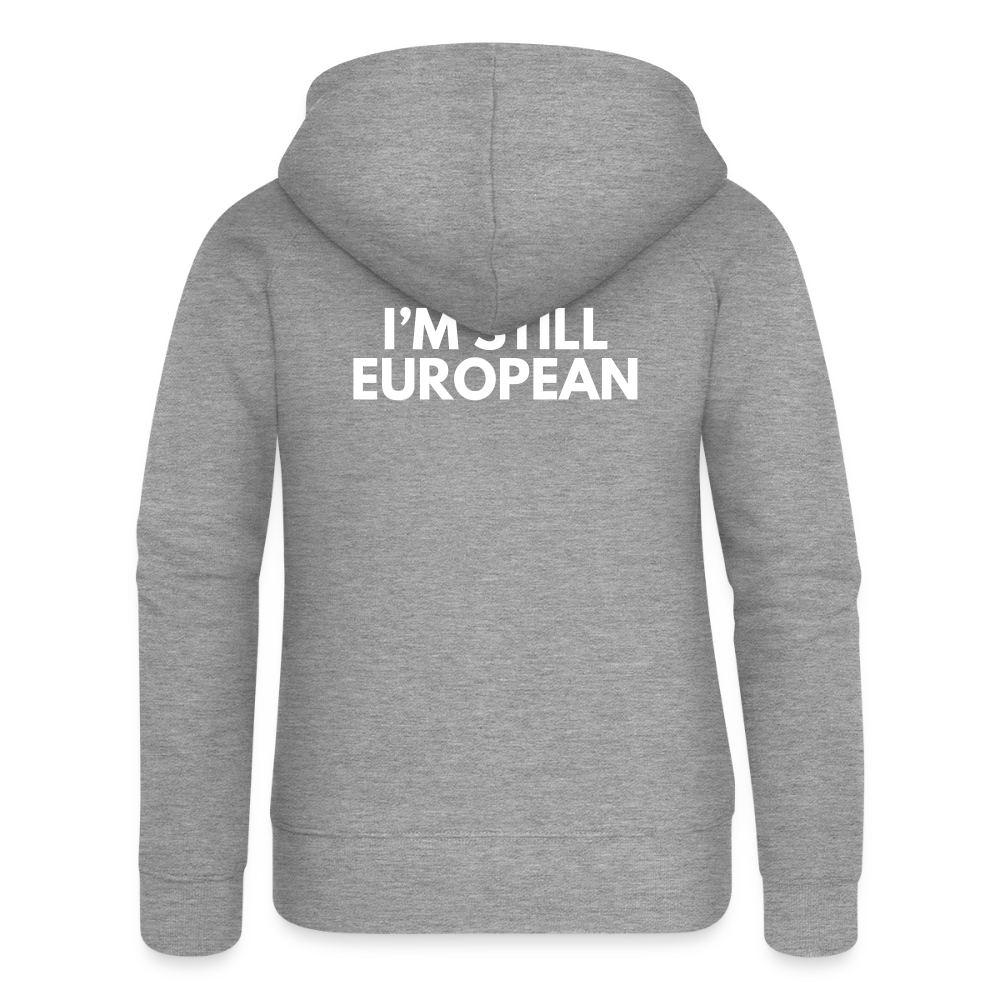 "EUROPEAN" - Frauen Premium Kapuzenjacke - heather grey