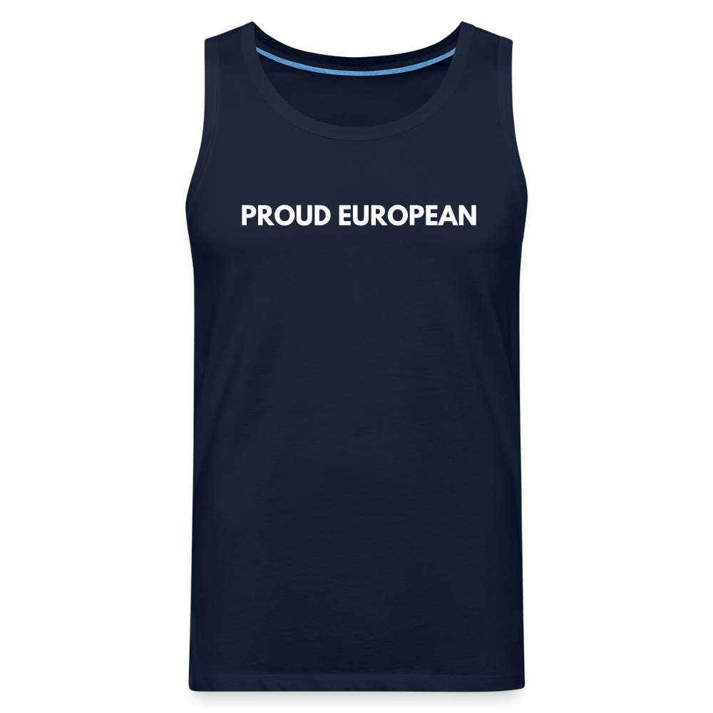 "PROUD EUROPEAN" - Männer Premium Tank Top - navy