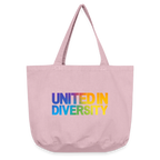 Vintage-washed Shopper - "United in Diversity - LGBTQ" - vintage rose