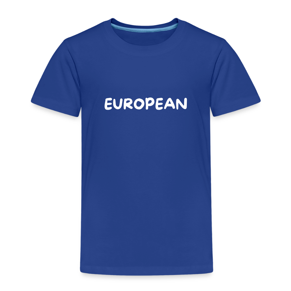 "EUROPEAN" - Kinder Premium T-Shirt - royal blue