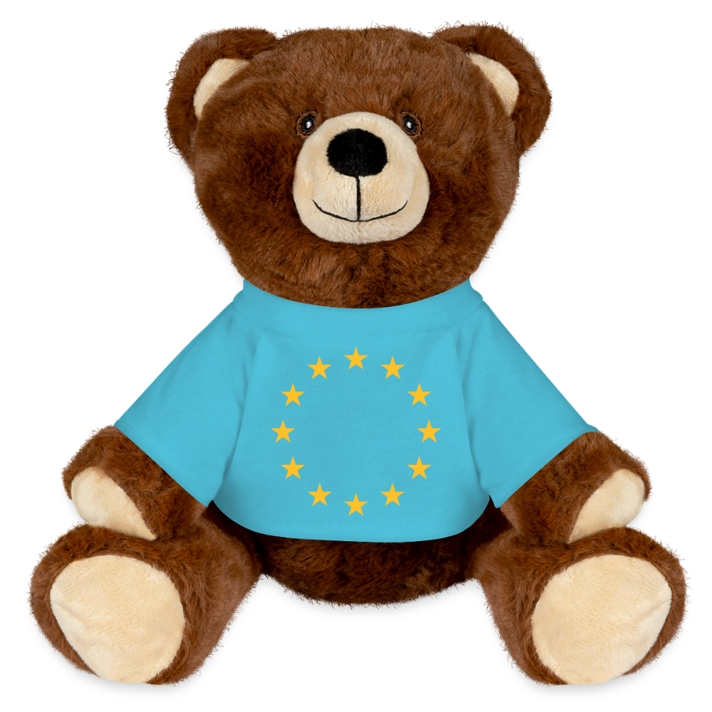 "12-Stars" - MiniFeet® RecycelBär® Teddy Bear Brown - atoll blue